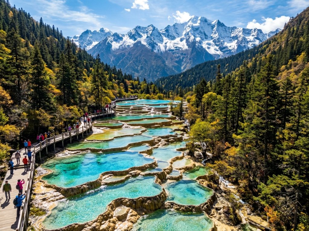 Huanglong: The Five-Coloured Travertine Pools